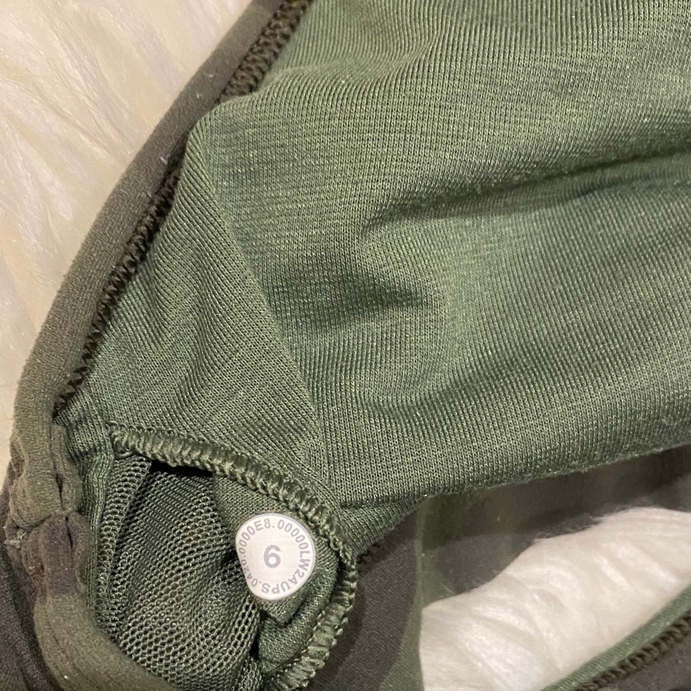 lululemon athletica Camo Slim-Strap Sports Bra - Olive Green/Black - Picture 2 of 4